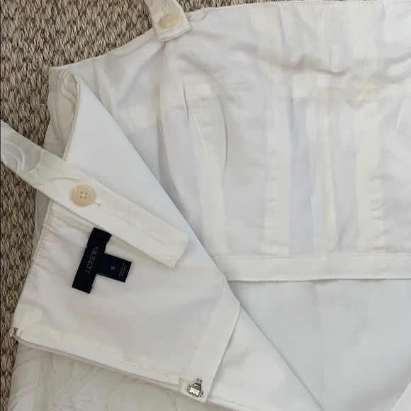 JCREW Party White Embossed Floral Dress 8 - Picture 13 of 15